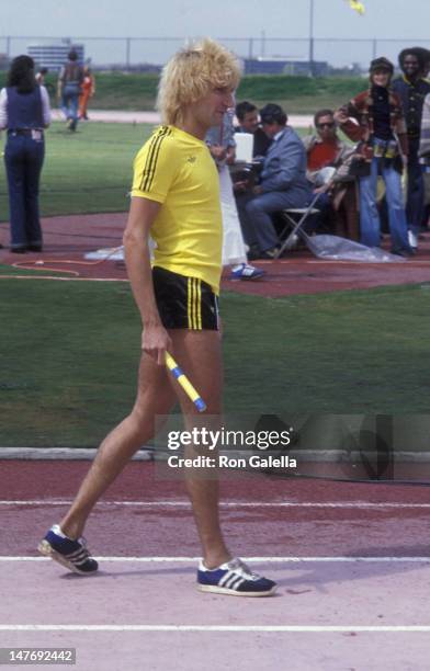 Rod Stewart attends First Annual Rock N Roll Sports Classic on March 12, 1978 at the University of California in Irvine, California.