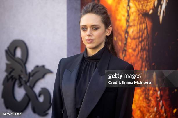 Daisy Head attends the Los Angeles premiere of Paramount Pictures' "Dungeons and Dragons: Honor Among Thieves" at Regency Village Theatre on March...