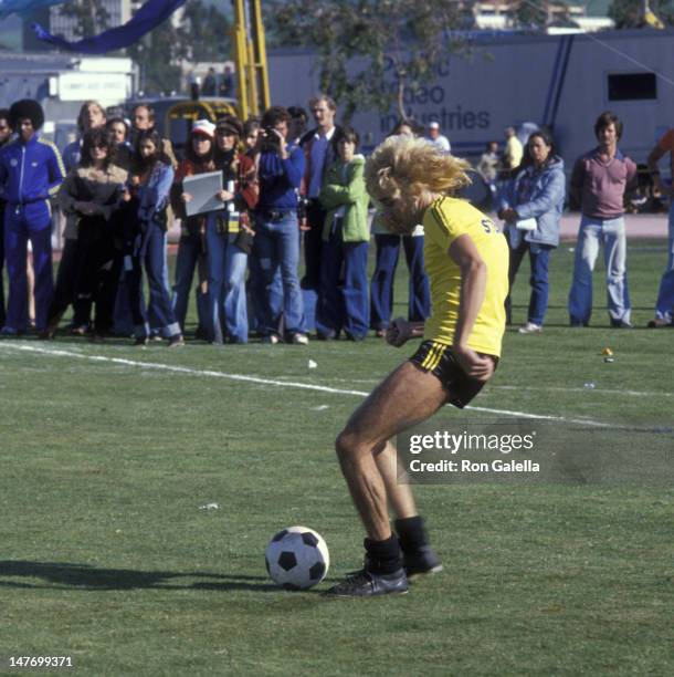 Rod Stewart attends First Annual Rock N Roll Sports Classic on March 12, 1978 at the University of California in Irvine, California.