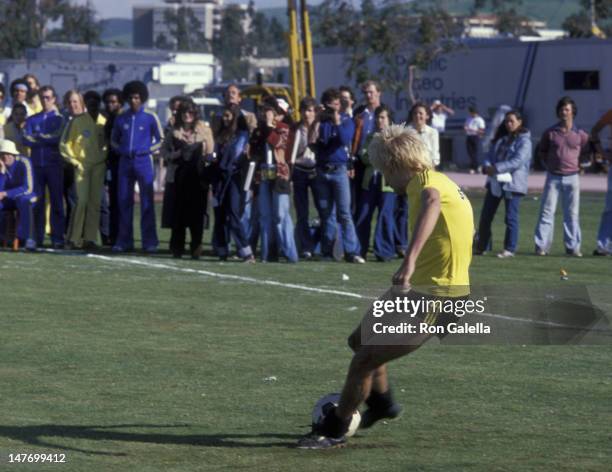 Rod Stewart attends First Annual Rock N Roll Sports Classic on March 12, 1978 at the University of California in Irvine, California.