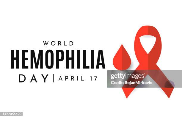 world hemophilia day card, april 17. vector - earth week stock illustrations