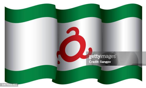 flag of ingushetia - north caucasus stock illustrations
