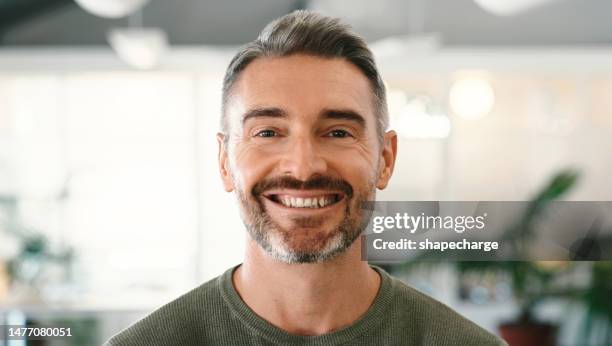 man, entrepreneur and face, success in workplace and professional mindset at startup in portrait. male smile in office, career growth and satisfaction with development and happiness at digital agency - people white background stock pictures, royalty-free photos & images