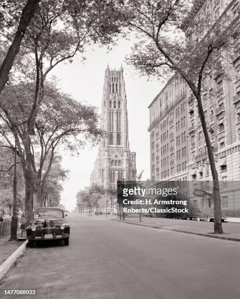 1950s Riverside church near Grant's tomb Manhattan New York city New York.
