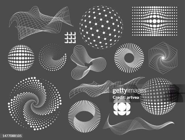technology design elements - oscilloscope stock illustrations