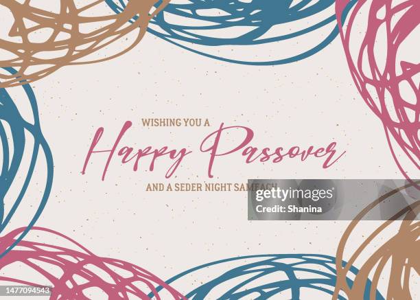 happy passover greeting card - v2 - passover stock illustrations