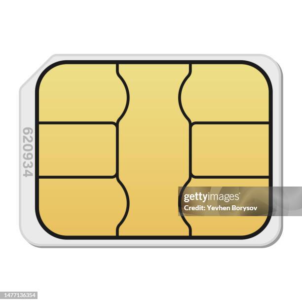 nano sim card mockup for smartphone isolated on white background - credit card mockup stock pictures, royalty-free photos & images