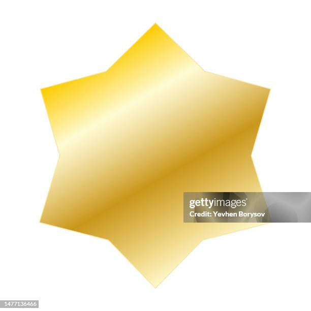 yellow golden star isolated on white background - 3d stars stock-fotos und bilder