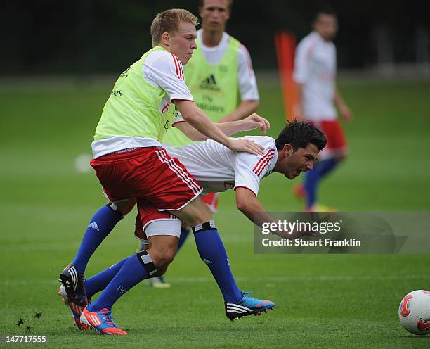 Janek Sternberg in action during the training session of Hamburger SV on July 2, 2012 in Hamburg, Germany.