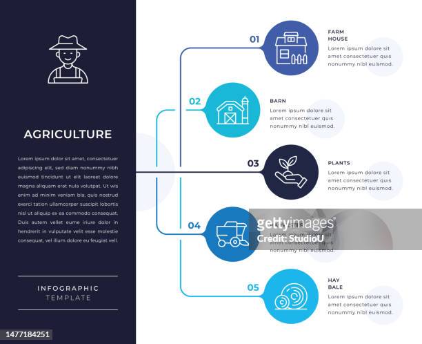 agriculture infographic design - harrow stock illustrations