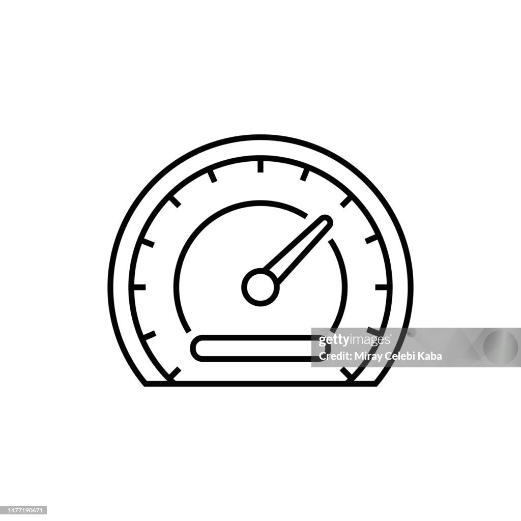 Speed Meter Line Icon