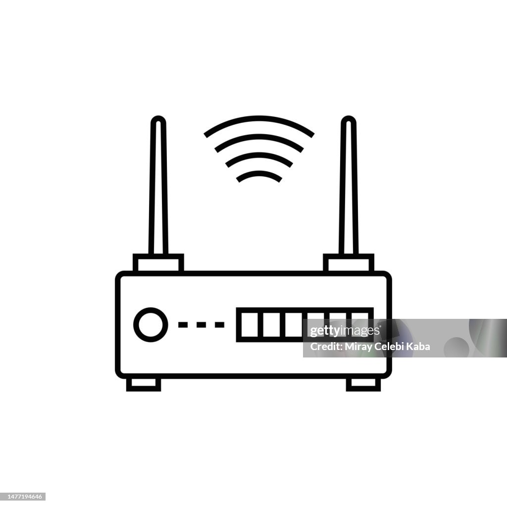 Wireless Wifi Line Icon