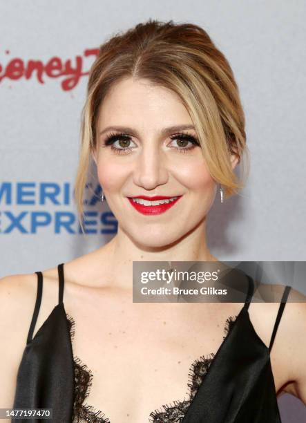 Annaleigh Ashford poses at the opening night of the new production of Stephen Sondheim's "Sweeney Todd" on Broadway at The Lunt-Fontanne Theatre on...