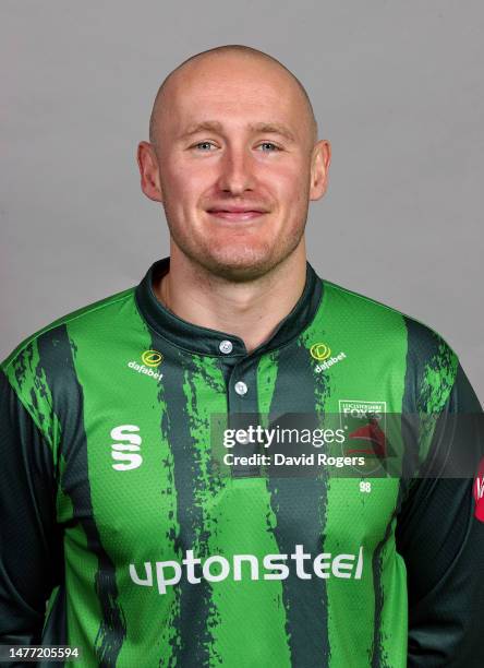 Callum Parkinson of Leicestershire County Cricket Club poses for a portrait during the Leicestershire CCC photocall held at Uptonsteel County Ground...