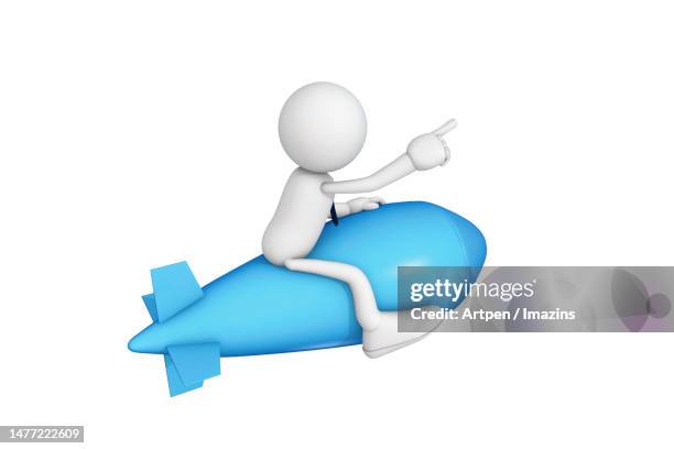 3d, cg, person, anthropomorphism, character, object, illustration - 3d rocket stock illustrations