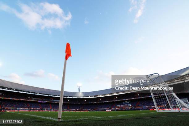 General view inside the stadium prior to the UEFA EURO 2024 qualifying round group B match between Netherlands and Gibraltar at De Kuip on March 27,...