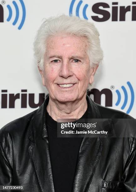 Graham Nash visits SiriusXM at SiriusXM Studios on March 27, 2023 in New York City.