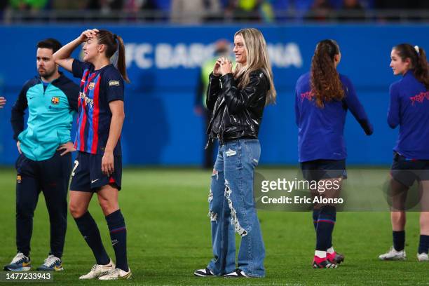 Alexia Putellas of FC Barcelona waves the supporters after the Finetwork Liga F match between FC Barcelona and Real Madrid Femenino at Estadi Johan...