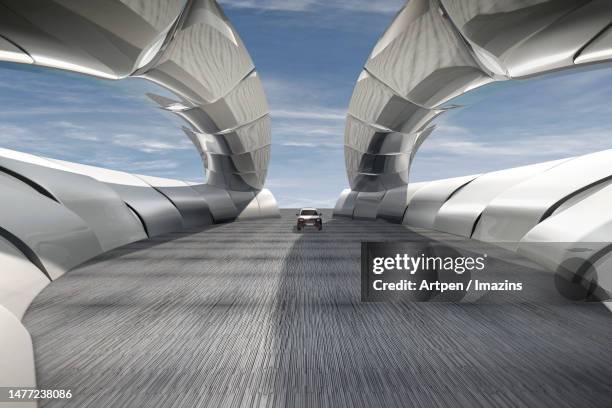 3d, cg, compositing, object, illustration, background - concrete road background stock illustrations