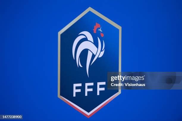 Artwork of the Fédération Française de Football during the International Friendly match between England U21 and France U21 at The King Power Stadium...