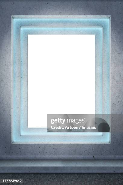 3d, cg, compositing, object, illustration, background - gallery wall frames stock illustrations