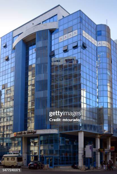 credit from senegal building, dakar, senegal - curtain wall facade stock pictures, royalty-free photos & images