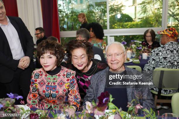 Lynda Resnick, Miky Lee and Stewart Resnick attend the Hammer Museum celebrates its new expansion at the Hammer Museum on March 25, 2023 in Los...