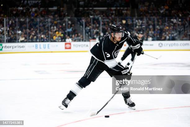 Matt Roy of the Los Angeles Kings in the second period at Crypto.com Arena on March 26, 2023 in Los Angeles, California.