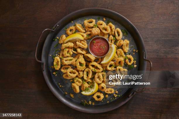 salt and pepper calamari - squid stock pictures, royalty-free photos & images