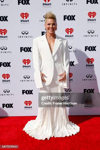 Attends the 2023 iHeartRadio Music Awards at Dolby Theatre on March 27, 2023 in Hollywood, California.