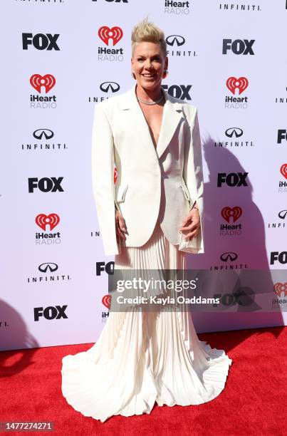 Attends the 2023 iHeartRadio Music Awards at Dolby Theatre on March 27, 2023 in Hollywood, California.