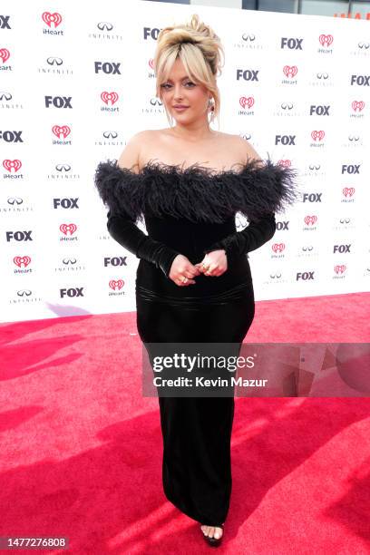 Bebe Rexha attends the 2023 iHeartRadio Music Awards at Dolby Theatre in Los Angeles, California on March 27, 2023. Broadcasted live on FOX.