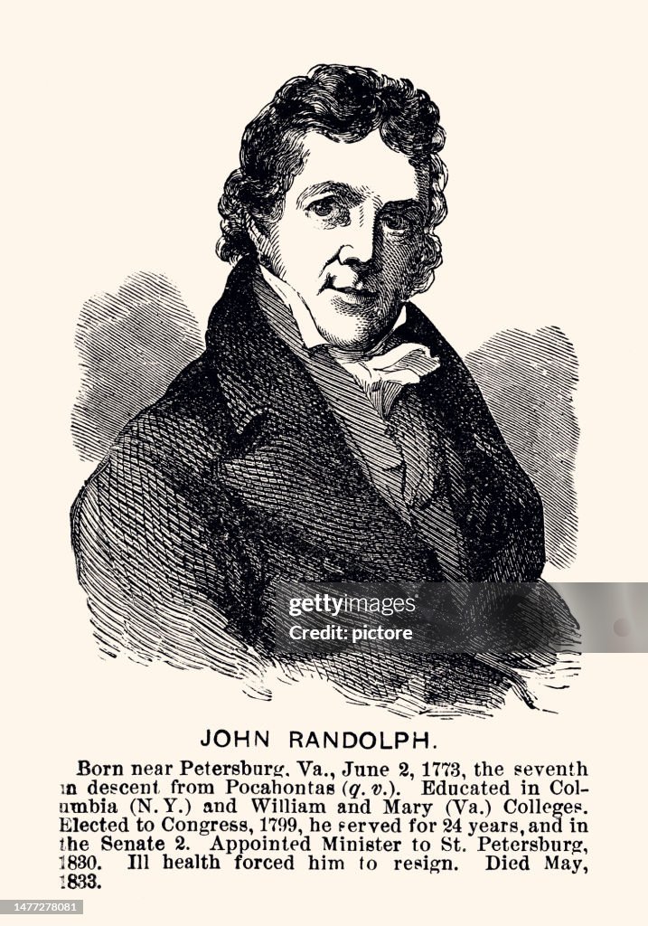 JOHN RANDOLPH OF ROANOKE (XXXL with many details)