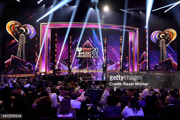 Host Lenny Kravitz speaks onstage during the 2023 iHeartRadio Music Awards at Dolby Theatre in Los Angeles, California on March 27, 2023. Broadcasted...