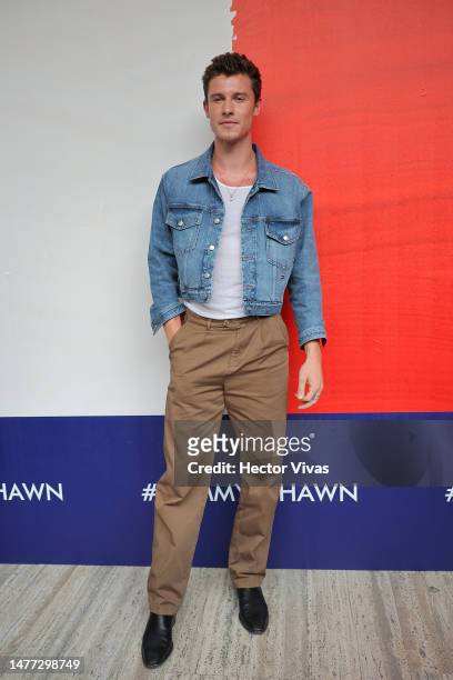 Shawn Mendes attends the presentation of 'Classics Reborn' by Tommy X Shawn at Artz Pedregal on March 27, 2023 in Mexico City, Mexico.