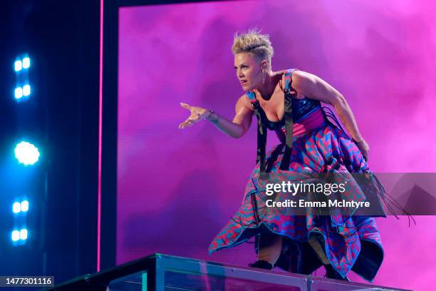 Performs onstage during the 2023 iHeartRadio Music Awards at Dolby Theatre in Los Angeles, California on March 27, 2023. Broadcasted live on FOX.