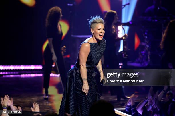 Performs onstage during the 2023 iHeartRadio Music Awards at Dolby Theatre in Los Angeles, California on March 27, 2023. Broadcasted live on FOX.