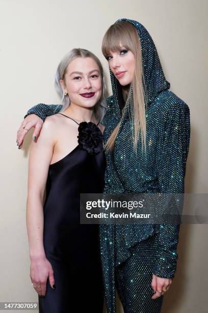 Phoebe Bridgers and Taylor Swift attend the 2023 iHeartRadio Music Awards at Dolby Theatre in Los Angeles, California on March 27, 2023. Broadcasted...