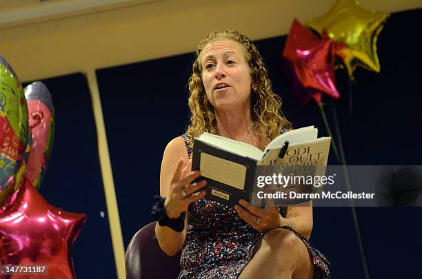 Author Jodi Picoult reads from her book "Between the Lines" at Boston Children's Hospital on July 2, 2012 in Boston, Massachusetts.