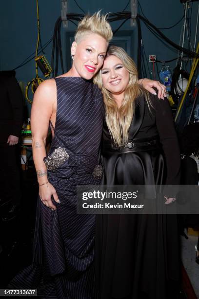 And Kelly Clarkson attend the 2023 iHeartRadio Music Awards at Dolby Theatre in Los Angeles, California on March 27, 2023. Broadcasted live on FOX.