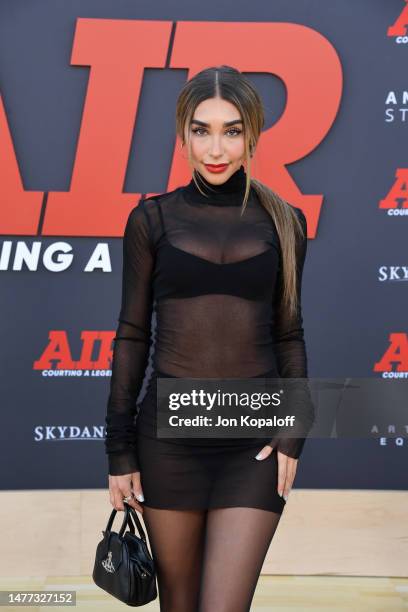 Chantel Jeffries attends Amazon Studios' World Premiere Of "AIR" at Regency Village Theatre on March 27, 2023 in Los Angeles, California.