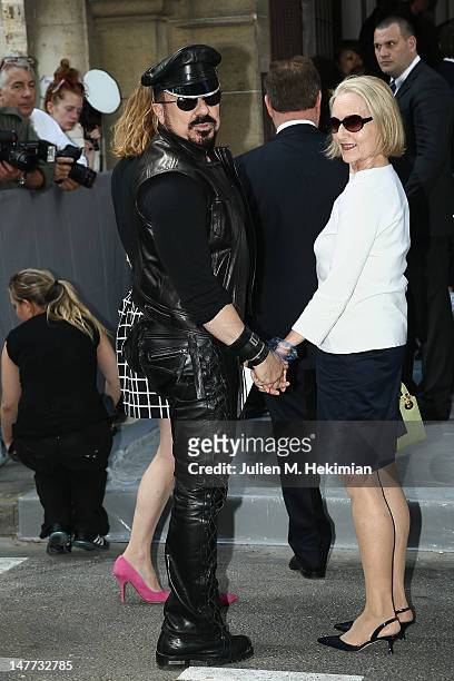 Peter Marino and guest attend the Christian Dior Haute-Couture Show as part of Paris Fashion Week Fall / Winter 2013 on July 2, 2012 in Paris, France.