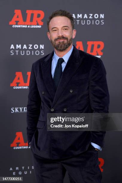 Ben Affleck attends Amazon Studios' World Premiere Of "AIR" at Regency Village Theatre on March 27, 2023 in Los Angeles, California.