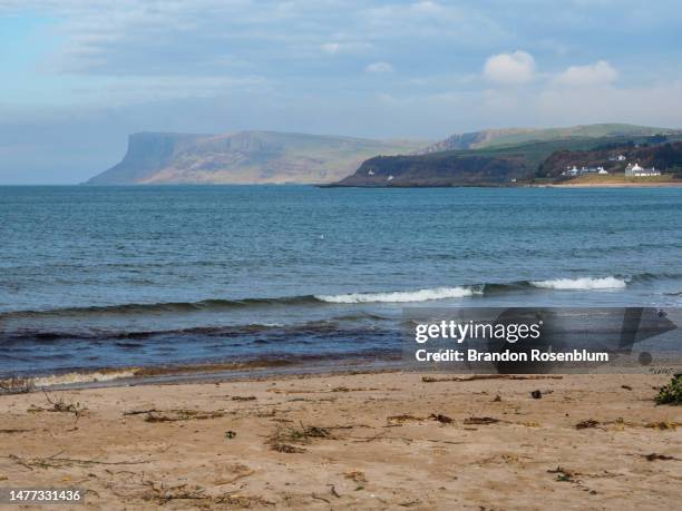 ballycastle strand in northern ireland - ballycastle stock pictures, royalty-free photos & images