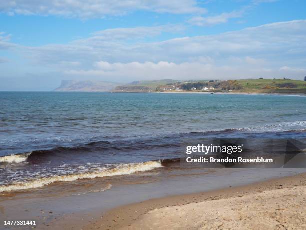 ballycastle strand in northern ireland - ballycastle stock pictures, royalty-free photos & images