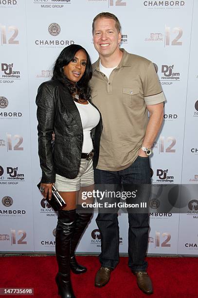 Kenya Duke Owen and husband Gary Owen attend the BET Awards After Party at Lure on July 1, 2012 in Hollywood, California.