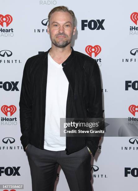 Brian Austin Green poses at the 2023 iHeartRadio Music Awards - Press Room at Dolby Theatre on March 27, 2023 in Hollywood, California.