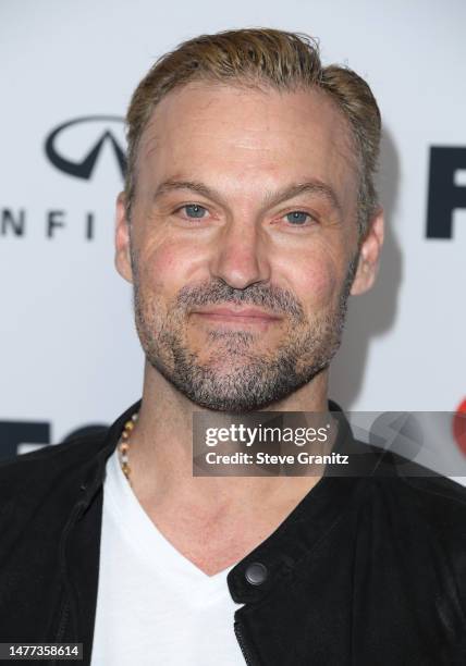 Brian Austin Green poses at the 2023 iHeartRadio Music Awards - Press Room at Dolby Theatre on March 27, 2023 in Hollywood, California.