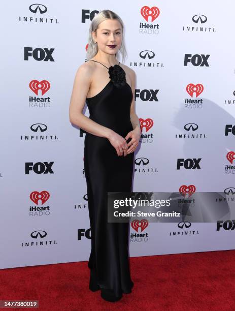 Phoebe Bridgers arrives at the 2023 iHeartRadio Music Awards at Dolby Theatre on March 27, 2023 in Hollywood, California.