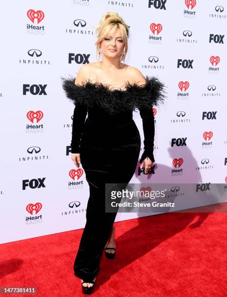 Bebe Rexha arrives at the 2023 iHeartRadio Music Awards at Dolby Theatre on March 27, 2023 in Hollywood, California.